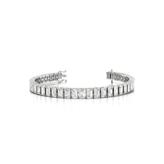 Emerald cut CZ Stone Tennis Bracelet for Men