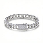 Iced Out Cuban Link Bracelet for Men - Moissanite Hip Hop Bracelet