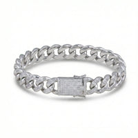 Iced Out Cuban Link Bracelet for Men - Moissanite Hip Hop Bracelet