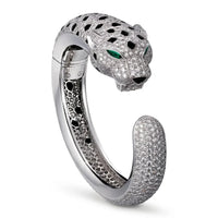 Iced Panther Head Cuff Bracelet – Hip Hop Moissanite Statement Piece