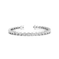 East West Pear Moissanite Bezel Set Tennis Bracelet