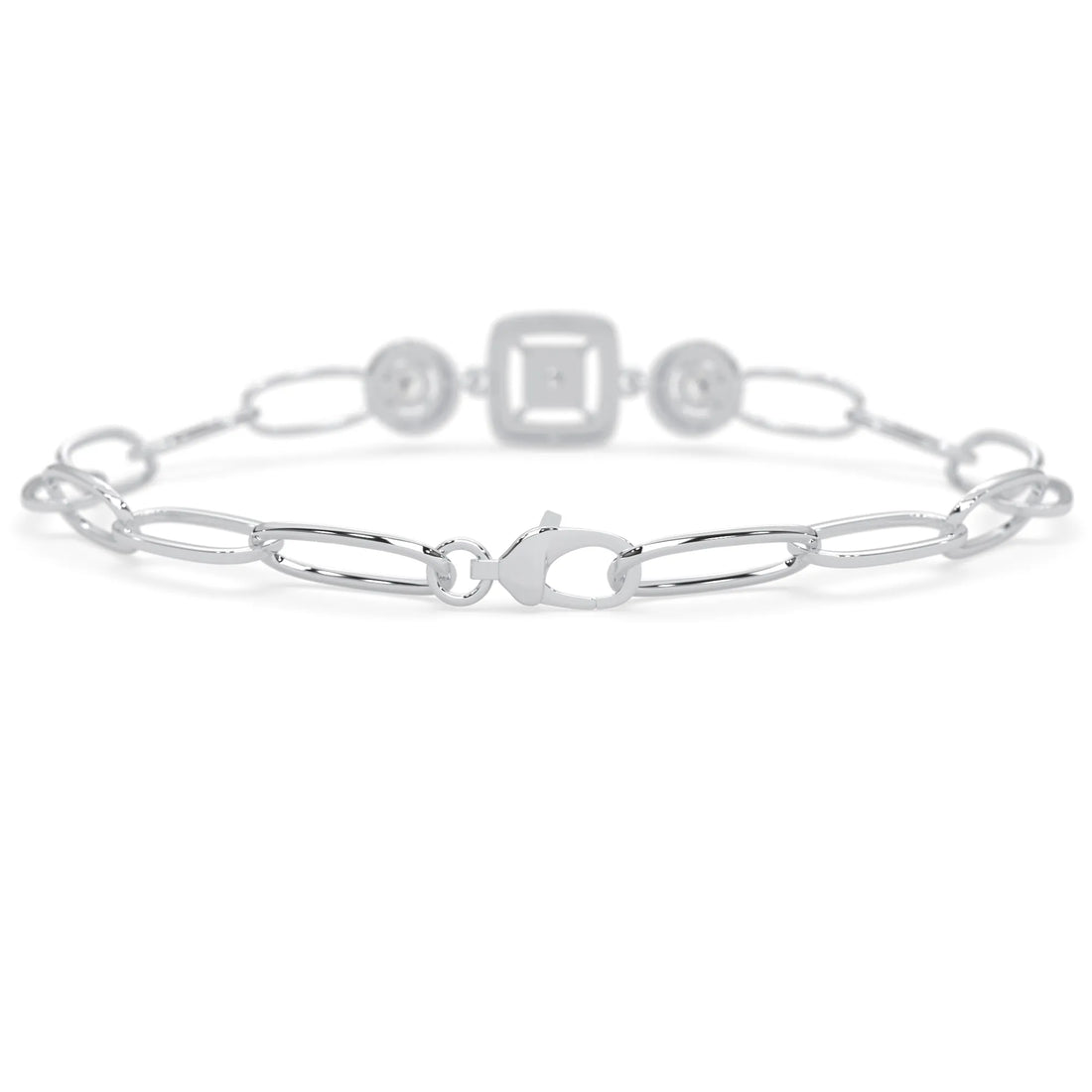 OctaPearl Lab Grown Diamond Geometric Link Bracelet