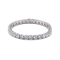 Round Moissanite Single Line Tennis Bracelet With Classic Sparkle