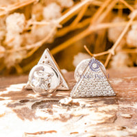 triangle silver earrings