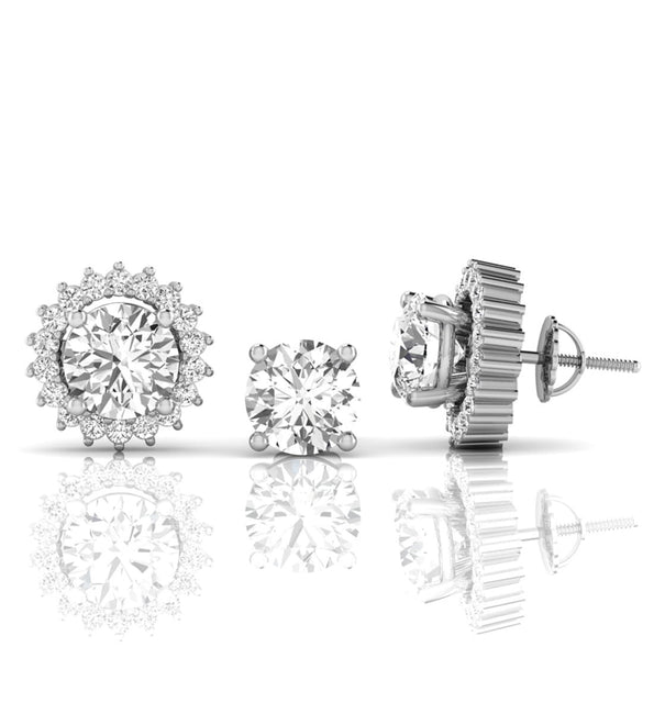 Unique Moissanite Stud Earrings