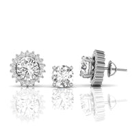 Unique Moissanite Stud Earrings