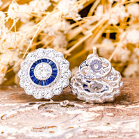 blue stud earrings