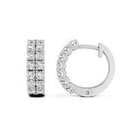 Classic Round Cut Moissanite Huggies Clip-On Minimalist Handmade Earrings For Women