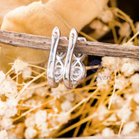 Round Cut Moissanite Clip-On Infinity Huggies Earrings For Birthday Gift