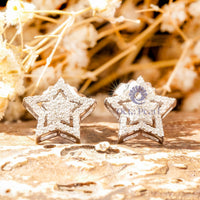 gold star earrings