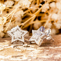 gold star earrings