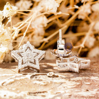 gold star earrings