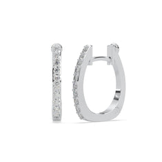 Round Cut Moissanite Huggie Hoop Earrings For Child & Women