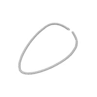 Iced Out Linking Round Moissanite Tennis Necklace 925 Silver