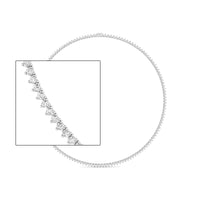 Round Cut Moissanite Statement Tennis Necklace For Women