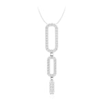 Round Cut Moissanite Paperclip Style Drop Pendant Necklace For Any Occasion