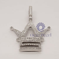 Round Cut Moissanite World Star Hip Hop Pendant For Men