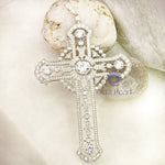 Women's Round Moissanite Bezel Set Vintage Eastern Orthodox Cross Pendant