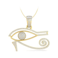 Round Moissanite Eye Of Horus Charm Pendant