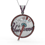 Decorative pendant with 'Yankee' text on a white background