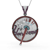 Sterling Silver 925 New York Yankees MLB Baseball Pendant – Sports-Inspired Charm