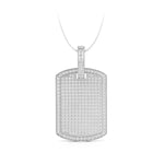 Men's Round Moissanite Pave Set Charm Pendant