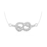Round Moissanite Infinity Pendant Necklace For Endless Love