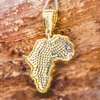 Men & Women’s Round Cut Moissanite Africa Country Map Pendant For Birthday