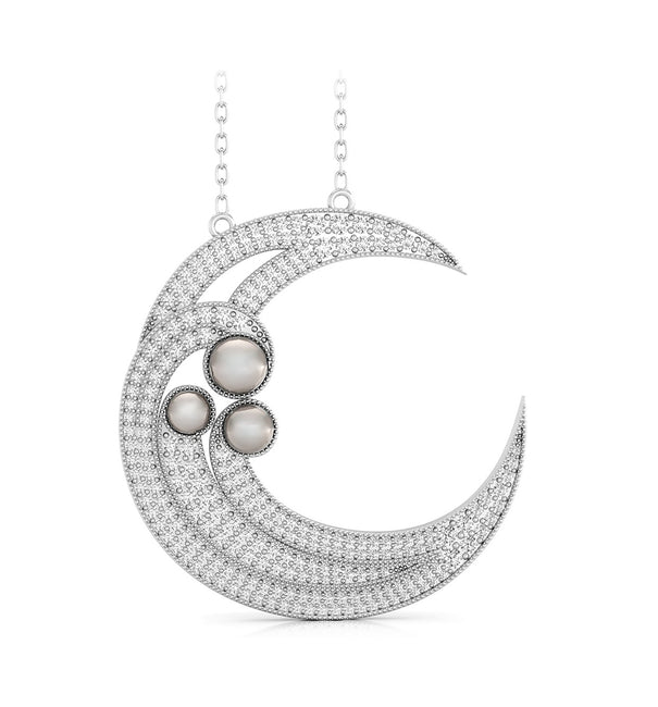 Half Moon Chain Pendant Necklace For Women