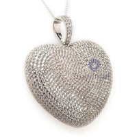 Sparkling Round Moissanite Micro Pave Set Puffed Heart Hip-Hop Pendant For Men & Women