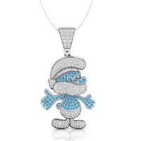 Round Cut CZ Stone Cartoon Inspire Pendant