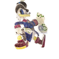 Stunning Cartoon Inspired Multi-Colored Pave Set CZ Stone Duck Pendant Hip Hop Men’s Jewelry