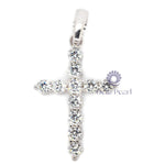 Beautiful Round Cut Moissanite Minimalist Cristian Cross Charm Pendant For Men & Women