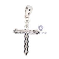 Beautiful Round Cut Moissanite Minimalist Cristian Cross Charm Pendant For Men & Women