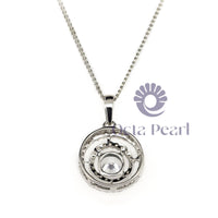 Round Cut Moissanite Double Halo Fashionable Pendant For Women-Girl