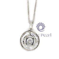 Round Cut Moissanite Double Halo Fashionable Pendant For Women-Girl