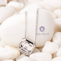 Solitaire Pendant Moissanite Bezel Set