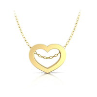 Sterling Silver Delicate Heart Shape Love Pendant Necklace For Anniversary & Wedding Gift