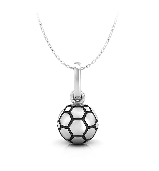 Soccer Playing Game Men's FOOT BALL 925 Silver Without Chain Handmade Pendant