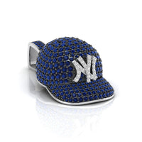 Round CZ Stone Baseball Cap Pendant For Sports Lover