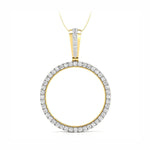 Round Cut Moissanite Gold Coin Frame 1oz Troy Pendant For Unisex