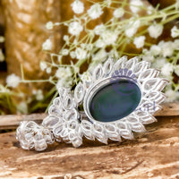 Green Oval Shape Cabochon With Multi Cut CZ Stone Attractive Party Wear Drop Pendant For Women