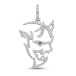 Moissanite Devil Face Hip Hop Pendant Iced Out CZ & Moissanite Charm