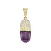 Round CZ Stone Capsule Medicine Pill Holder Container Pendant