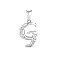 Silver pendant with letter 'G', customized gift necklace
birthday gift jewelry