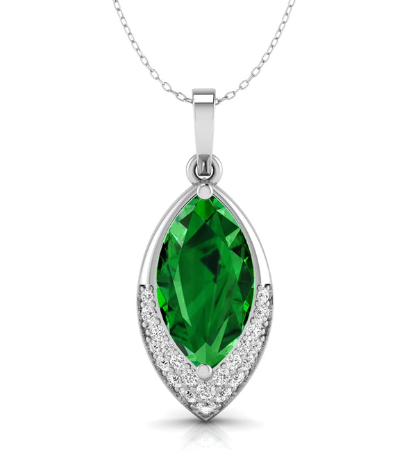 Green Marquise Cut CZ Gemstone lovely Gifts Pendant For Women- Wife & Mother