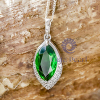 Green Marquise Cut CZ Gemstone lovely Gifts Pendant For Women- Wife & Mother