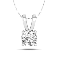 Solitaire Round Moissanite Minimalist Pendant