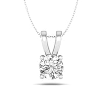 Round Moissanite Solitaire Pendant For Daily Wear