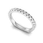 Round Moissanite Euro Shank Half Eternity Wedding Band